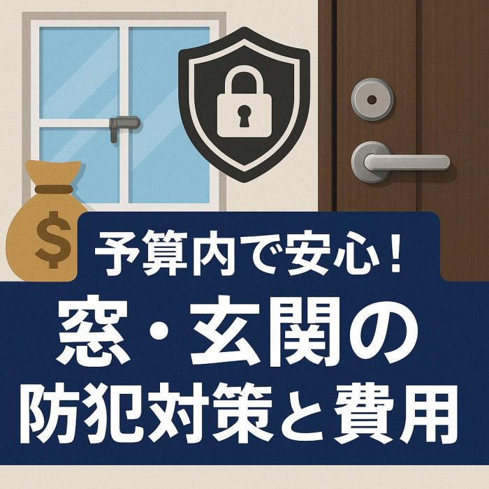 予算内で安心！窓・玄関の防犯対策と費用