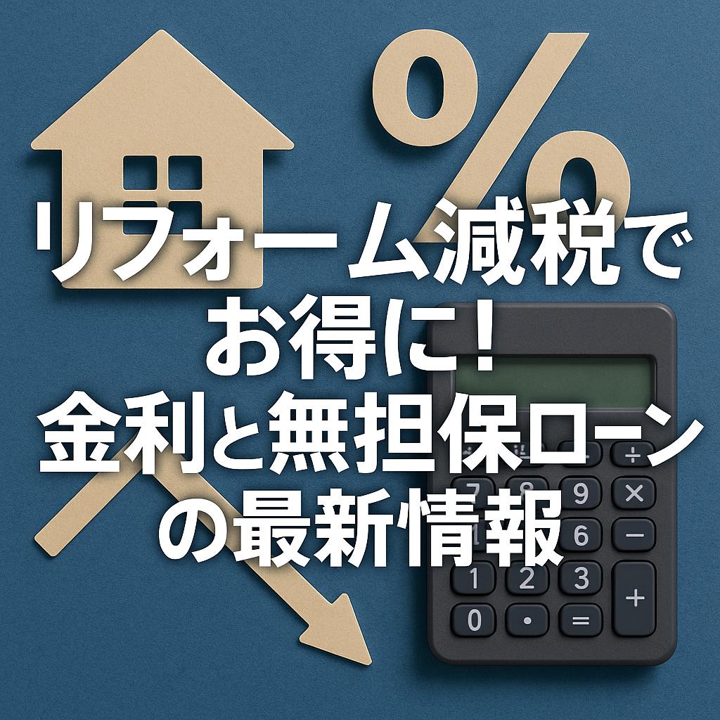 リフォーム減税でお得に！金利と無担保ローンの最新情報
