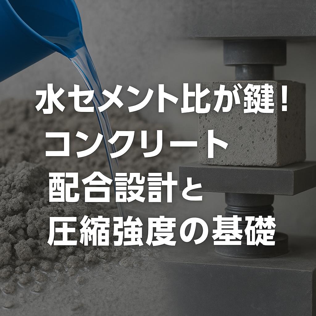 水セメント比が鍵！コンクリート配合設計と圧縮強度の基礎