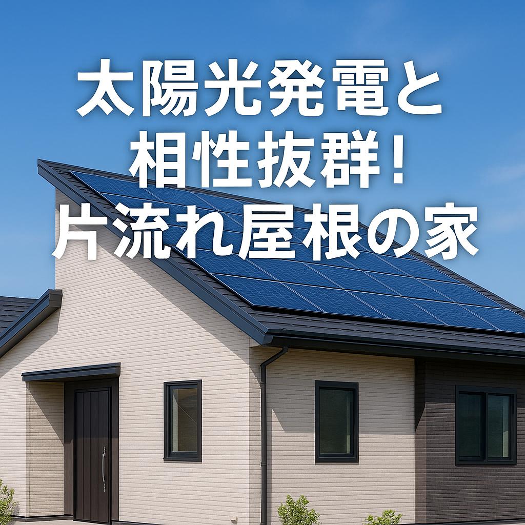 太陽光発電と相性抜群！片流れ屋根の家