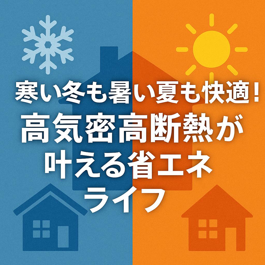 寒い冬も暑い夏も快適！高気密高断熱が叶える省エネライフ