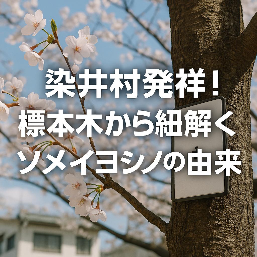 染井村発祥！標本木から紐解くソメイヨシノの由来