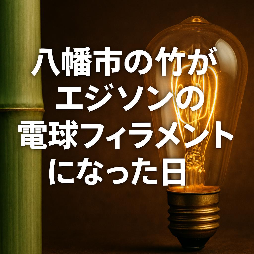 八幡市の竹がエジソンの電球フィラメントになった日