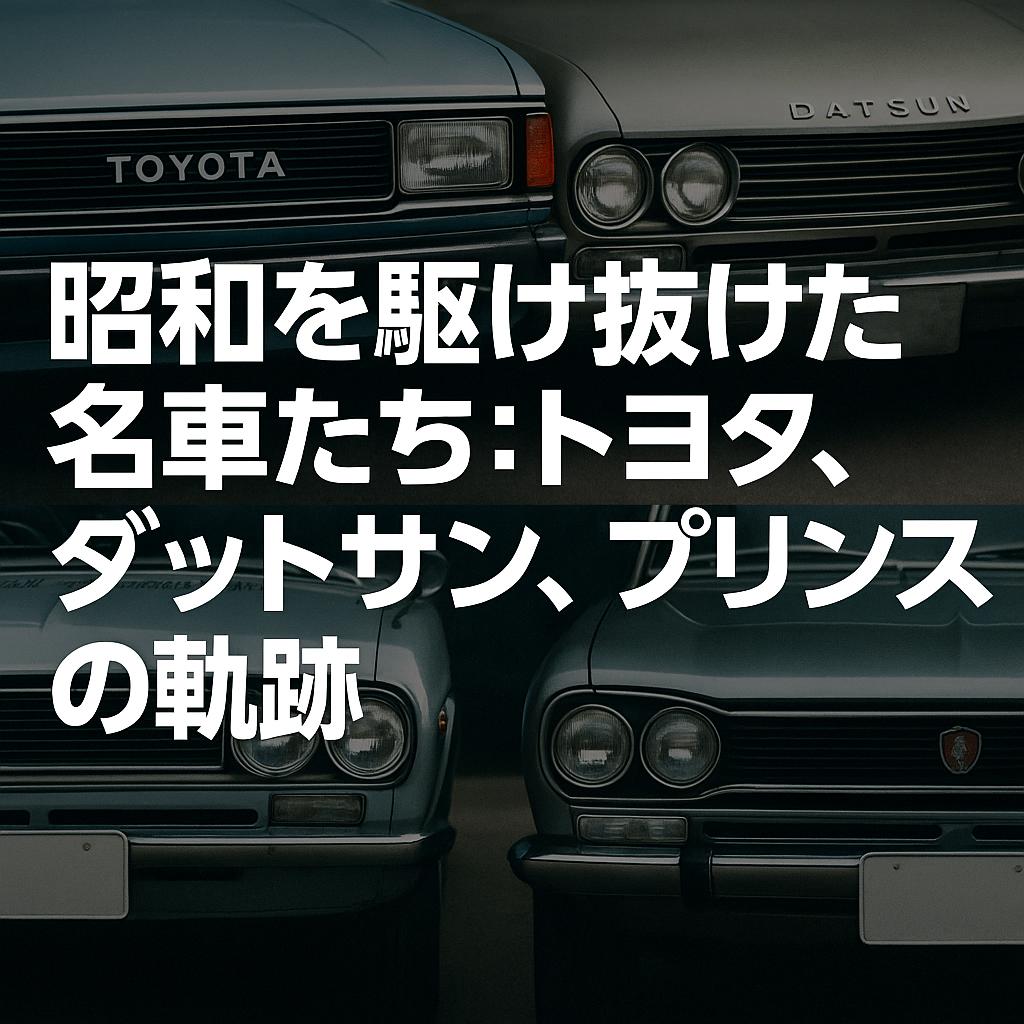 昭和を駆け抜けた名車たち：トヨタ、ダットサン、プリンスの軌跡