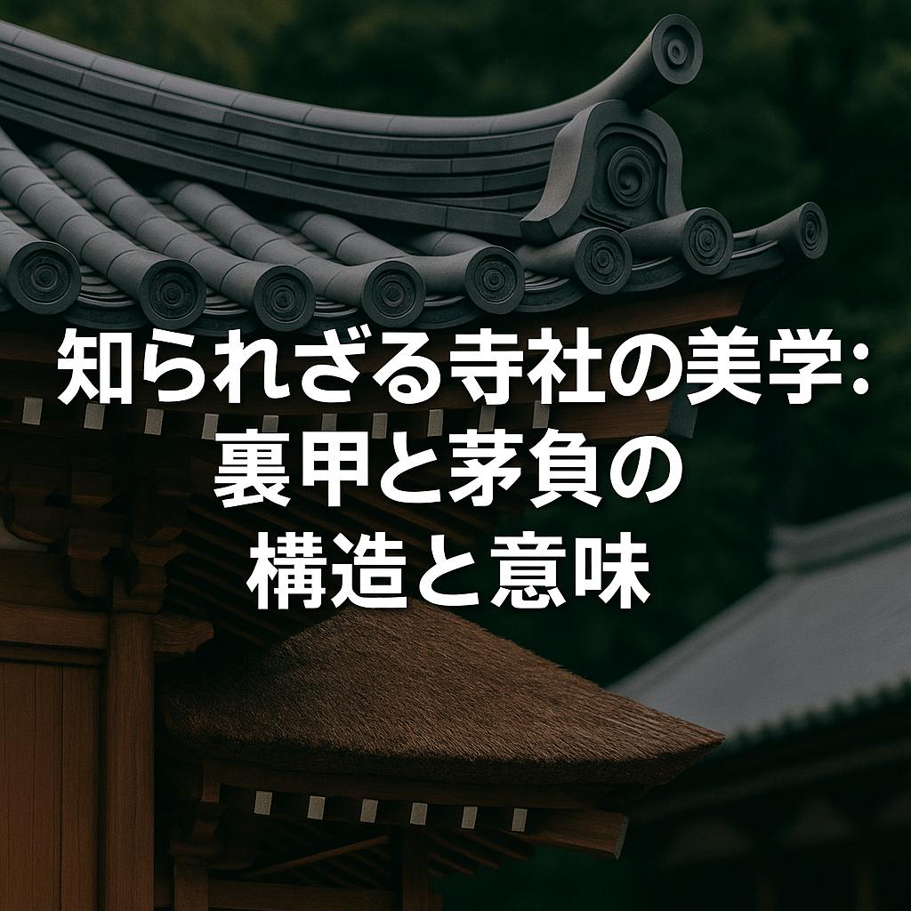知られざる寺社の美学：裏甲と茅負の構造と意味