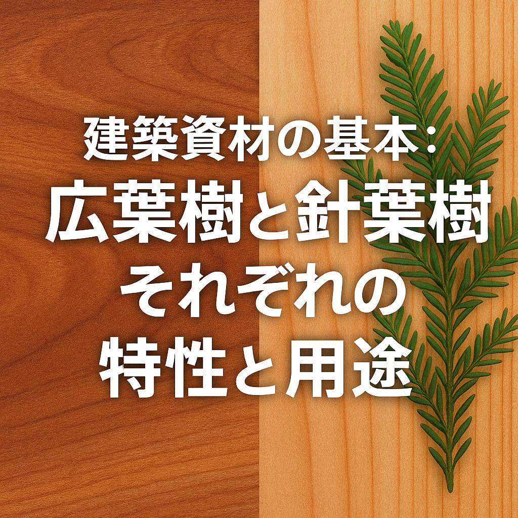 建築資材の基本：広葉樹と針葉樹、それぞれの特性と用途