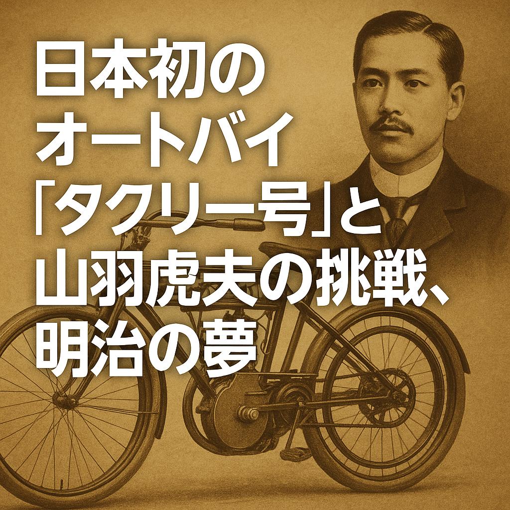 日本初のオートバイ「タクリー号」と山羽虎夫の挑戦、明治の夢