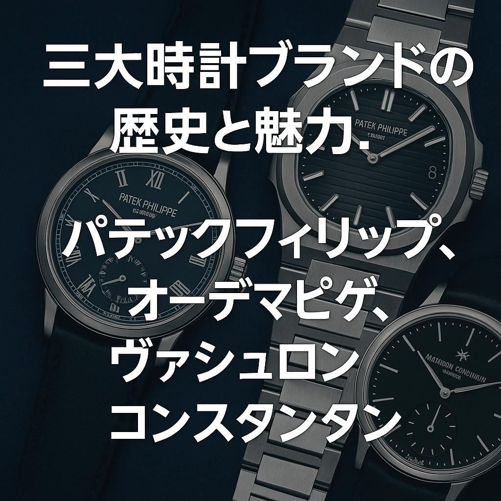 三大時計ブランドの歴史と魅力：パテックフィリップ、オーデマピゲ、ヴァシュロンコンスタンタン