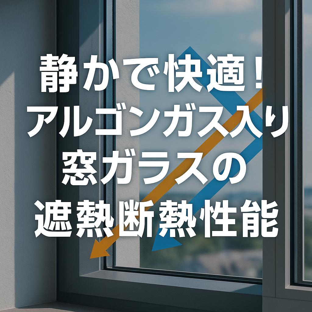 静かで快適！アルゴンガス入り窓ガラスの遮熱断熱性能