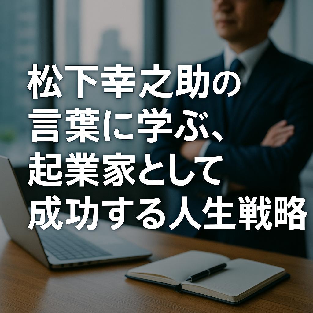 松下幸之助の言葉に学ぶ、起業家として成功する人生戦略