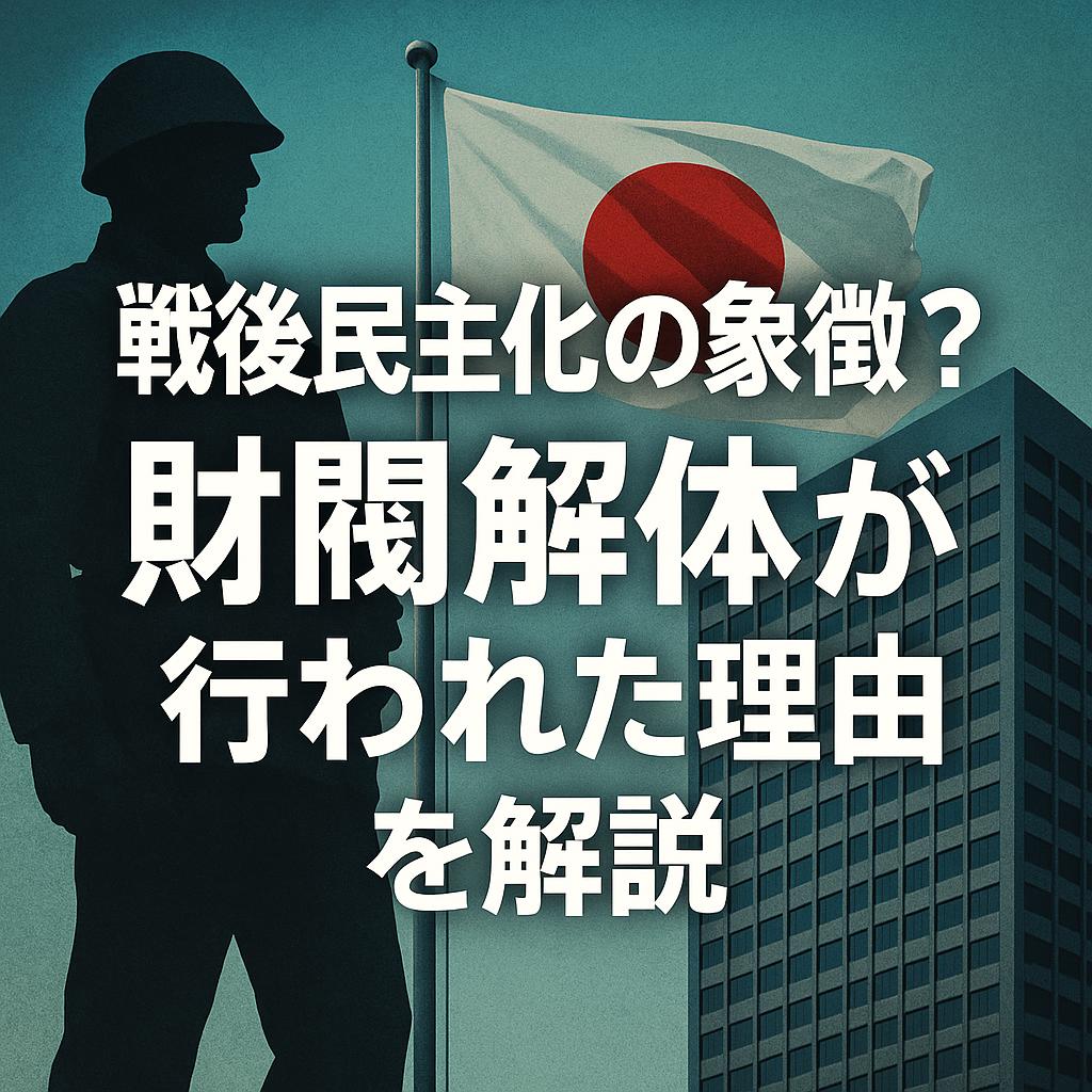 戦後民主化の象徴？財閥解体が行われた理由を解説