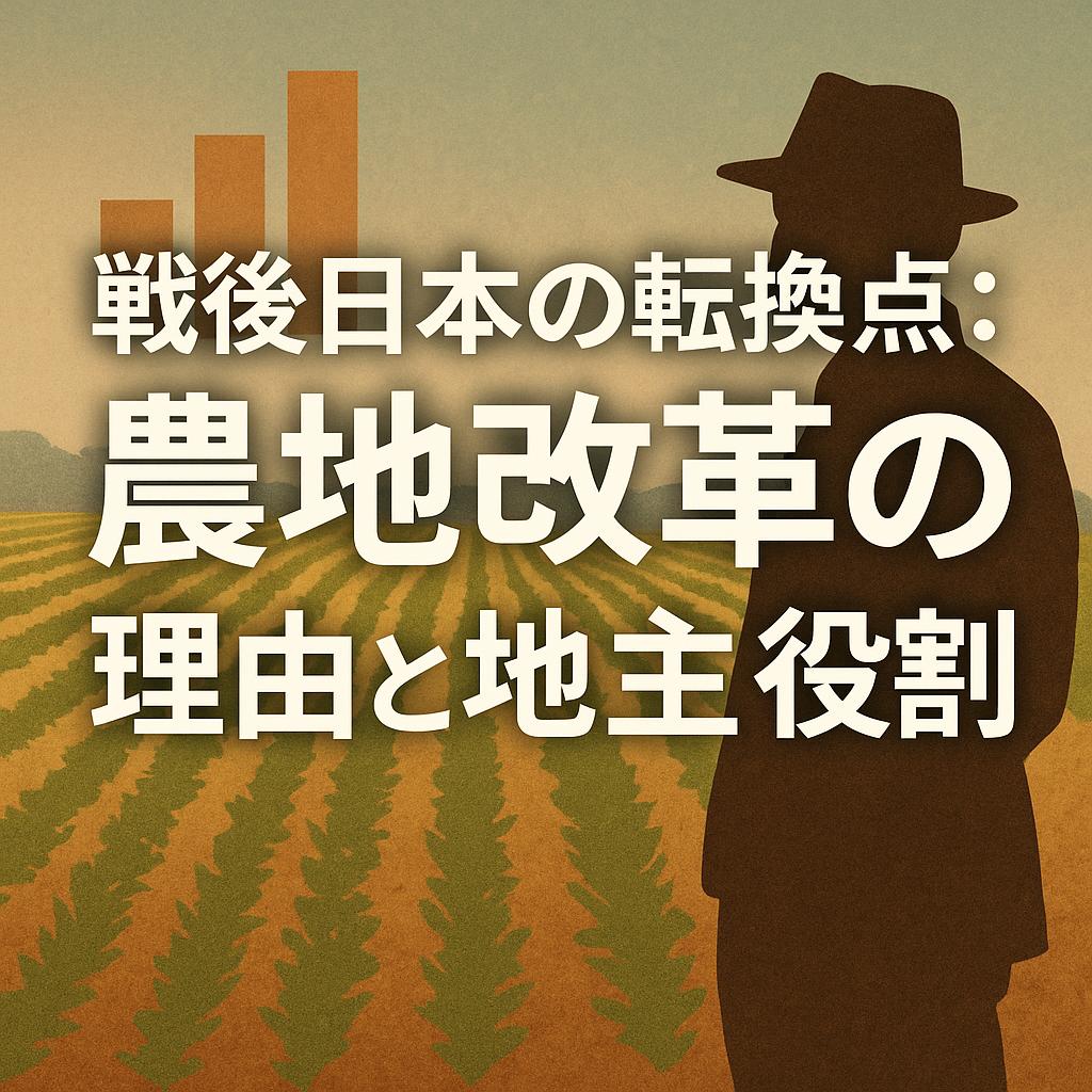 戦後日本の転換点：農地改革の理由と地主の役割