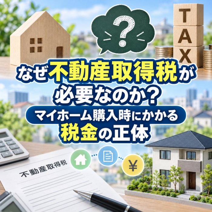 なぜ不動産取得税が必要なのか？マイホーム購入時にかかる税金の正体