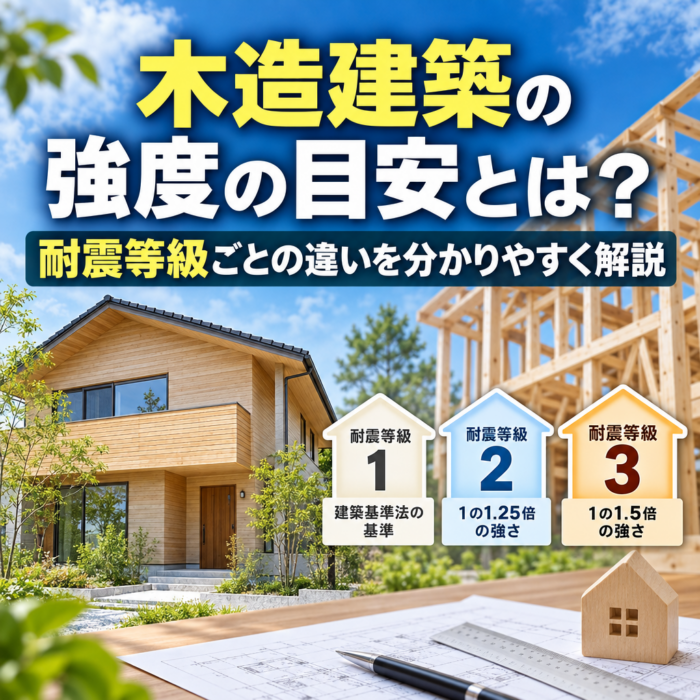 木造建築の強度の目安とは？耐震等級ごとの違いを分かりやすく解説