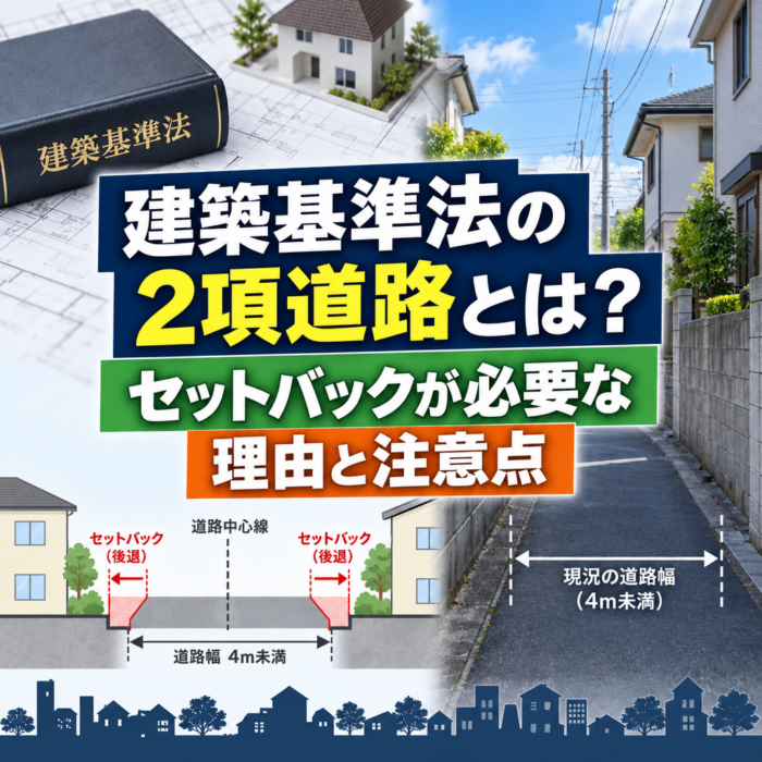建築基準法の2項道路とは？セットバックが必要な理由と注意点