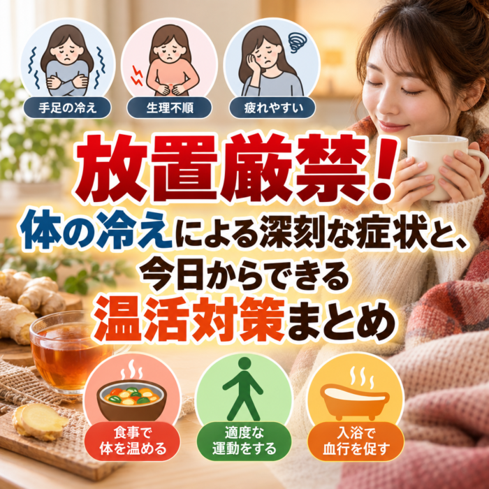 放置厳禁！体の冷えによる深刻な症状と、今日からできる温活対策まとめ